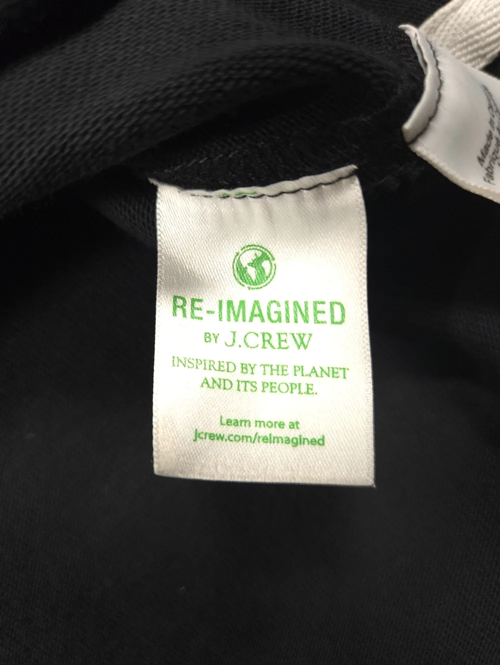 J.Crew Re-Imagined 100% Cotton QuarterZip Pullover Sweatshirt Black Men's Medium